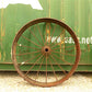 2 Cast Iron Implement Wheels, Wagon Wheel, Tractor Steel Rims, Industrial Age C