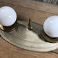 2 Lamp Ceiling Flush Mount Light Fixture, Vintage John Virden Value Lighting