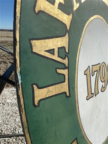 Art & Collectibles > Collectibles > Advertisements - Lafayette 1798 Tavern Sign, Vintage Wood Advertising Sign, Tavern, Di...