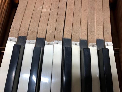 Craft Supplies & Tools > Raw Materials - 12 Black White Piano Keys, Vintage Piano Parts, Art Craft Supplies, Steampunk K b...