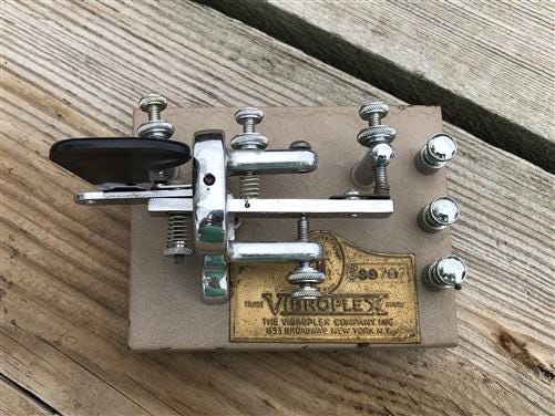 Telegraph Key, Morse Code, Vibrokeyer, Ham Radio, Iambic Paddles, Vibroplex, D