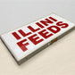 Illini Feeds Sign, Vintage Aluminum Double Sided Sign Livestock Advertising Sign