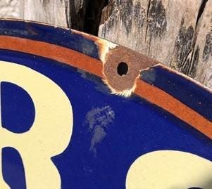 Art & Collectibles > Collectibles > Advertisements - Jersey Creamline Milk Sign, Metal Porcelain Advertising Sign, Farm Co...