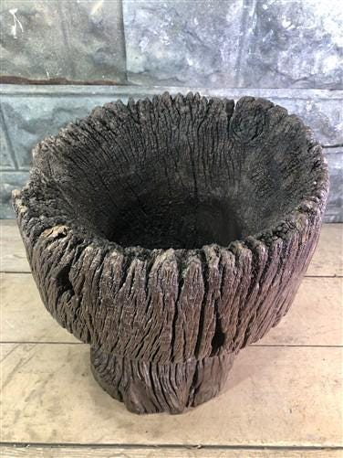 Home & Living > Home Decor > Home Accents - Rustic Wood Planter, Wood Stump, Round Wooden Flower Pot, Natural Wood Decor,...