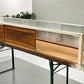 Home & Living > Home Decor > Seasonal Decor - Wood Framed Bevel Glass Case, Vintage Store Countertop Showcase, Collector C...