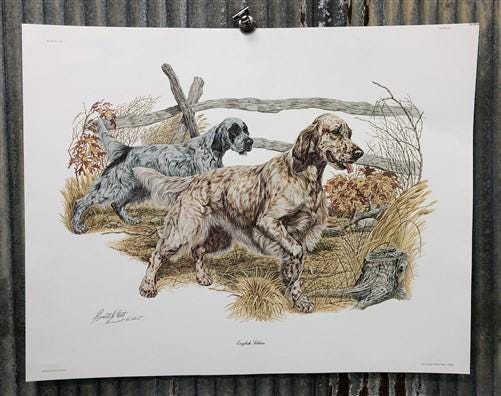 Art & Collectibles > Prints > Lithographs - 5 Ernest Hart Signed Dog Prints, 28x22 Wade Collection Lithograph Plates 1-5 b...