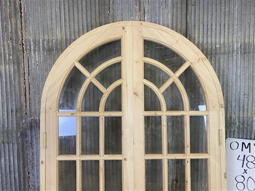 Home & Living > Home Improvement > Doors & Locks > Doors - Arched French Double Door (48x80) 14 Pane Glass Door European S...