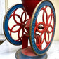Vintage Enterprise Mfg Coffee Grinder, Double 24 inch Wheels, Hand Crank Mill, A