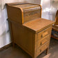 Home & Living > Furniture > Office Furniture > Filing Cabinets - Oak Roll Top Filing Cabinet with Register, Vintage McCask...