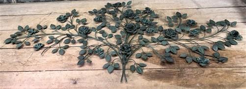 Home & Living > Home Decor > Wall Decor > Wall Hangings - 1967 Turner Mfg Floral Metal Wall Art, MCM Mid Century Green Gol...