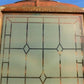 Etched Frosted Clear Glass Vintage Church Window, Architectural Art Glass, B