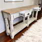 Home & Living > Furniture > Living Room Furniture > Coffee & End Tables - 72" White Sofa Table with Drawers, Coffee Table,...