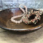 Dark Wood Bowl, Rustic Farmhouse Table Decor, Carved Wooden Bread Bowl A23