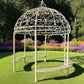 Elegant Swirl Gazebo with Bench, Dome Roof, Metal Pergola, Outdoor Patio Arbor W