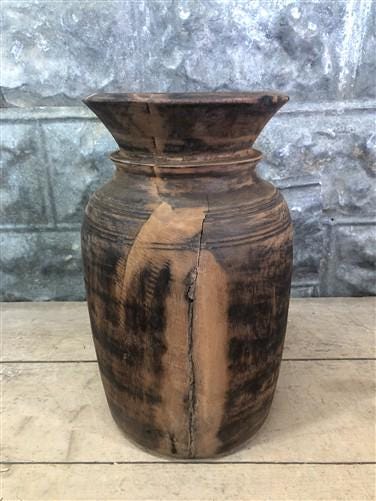 Home & Living > Home Decor > Home Accents > Vases - Wood Pot, Round Water Jug, Planter Urn, Flower Frog Display, Farmhouse...