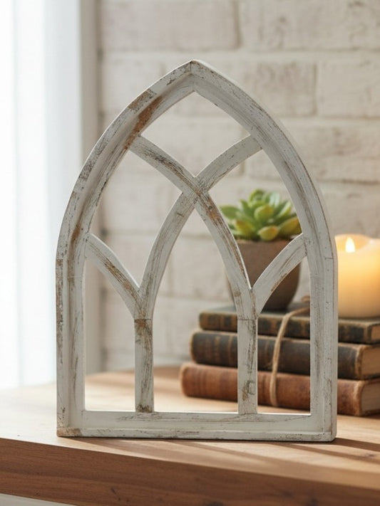 Window Frame - Wooden Church Cathedral Window Frame (28x37) Gothic Arched Wall Decor by The Old Grainery (cathedral window...