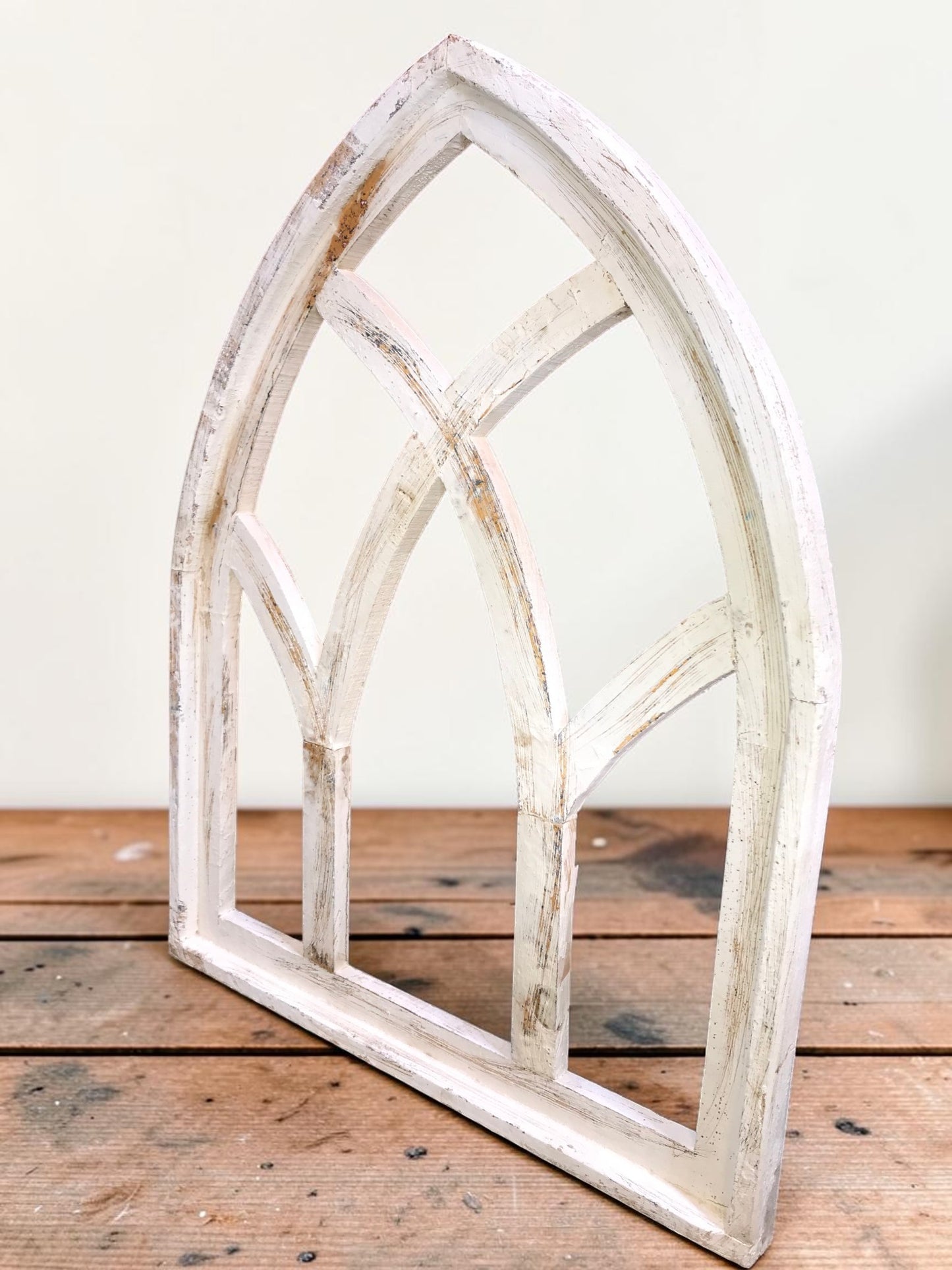 Window Frame - Wooden Church Cathedral Window Frame (28x37) Gothic Arched Wall Decor by The Old Grainery (cathedral window...
