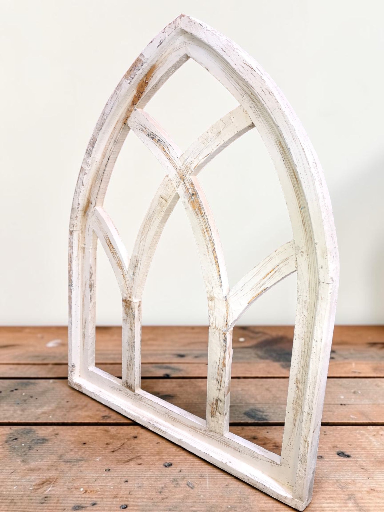 Window Frame - Wooden Church Cathedral Window Frame (28x37) Gothic Arched Wall Decor by The Old Grainery (cathedral window...