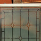 Etched Frosted Clear Glass Vintage Church Window, Architectural Art Glass, D
