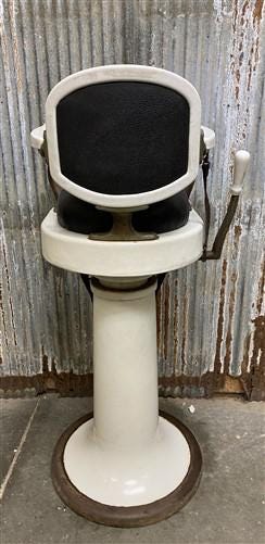 Child's Barber Chair, Koken Barber Chair, Vintage Chair, Porcelain Furniture, A