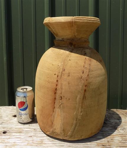 Water Jug, Wood Pot, Wood Vase, Rustic Planter, Modern Farmhouse, European N