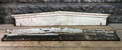 Pair Crown Molding Headers, Trim Door Window Pediment Architectural Salvage B42
