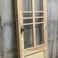 Antique French Single Door (32.5x83) Glass Pane Door with Jamb, Encased Door T11