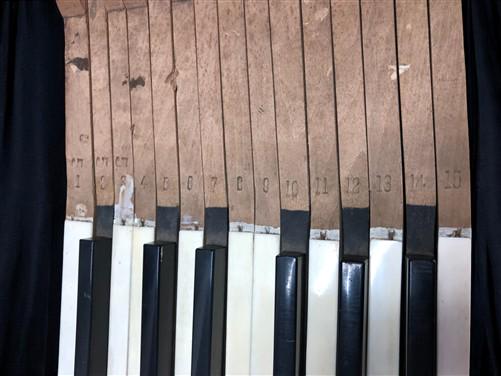 15 Black White Piano Keys, Vintage Piano Parts, Art Craft Supplies, Steampunk H