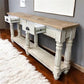 Home & Living > Furniture > Living Room Furniture > Coffee & End Tables - 72" White Sofa Table with Drawers, Coffee Table,...