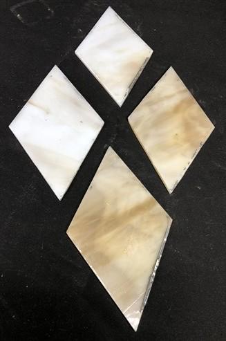 10 Stained Slag Glass Diamond Panes, Reclaimed Church Window Art Glass Pieces D