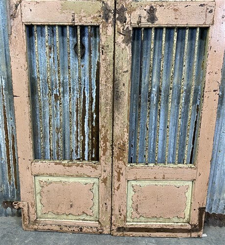 Home & Living > Outdoor & Gardening > Garden Decoration > Yard Art - Vintage Indian Garden Gates, Carved Metal Teak Doors,...