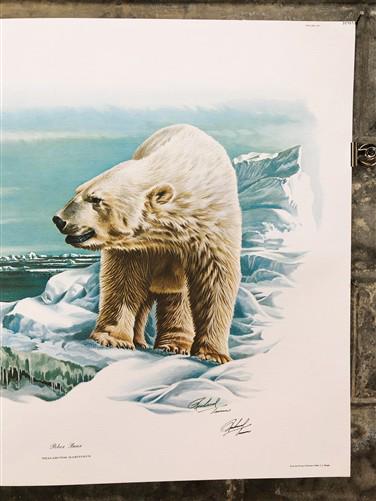 Art & Collectibles > Prints > Lithographs - Richard Timm, Polar Bear, Signed Print, 28x22 Wade Collection, Plate 30 by The...