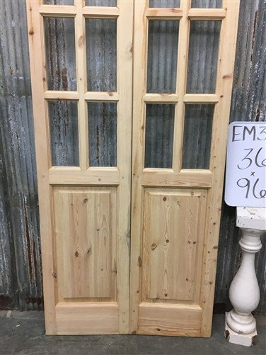 Home & Living > Home Improvement > Doors & Locks > Doors - French Double Door (36x96) 8 Pane Glass European Styled Door EM...