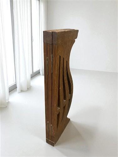 Tri Fold Wood Table Base, Plant Stand, Collapsible Folding Table Stand