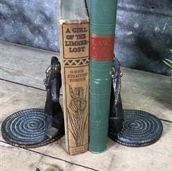 Home & Living > Home Decor > Home Accents > Bookends - Nautical Ship Anchor Rope Bronze Bookends, Vintage Library, Brass D...