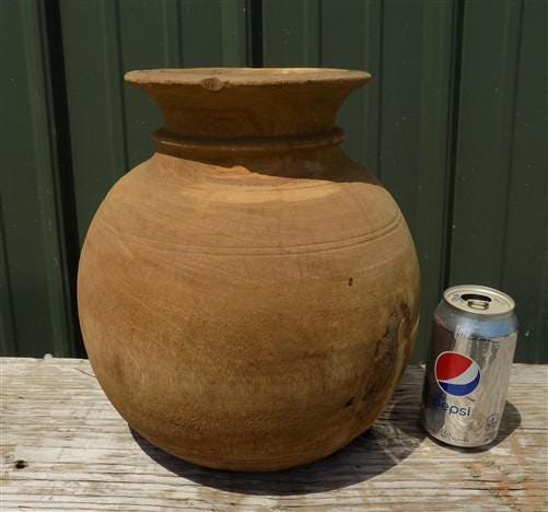 Water Jug, Wood Pot, Wood Vase, Rustic Planter, Modern Farmhouse, European L
