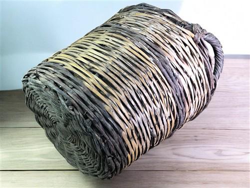Home & Living > Home Decor > Home Accents - Round Wicker Basket, Vintage German Woven Rattan Basket, Storage Organizer N b...