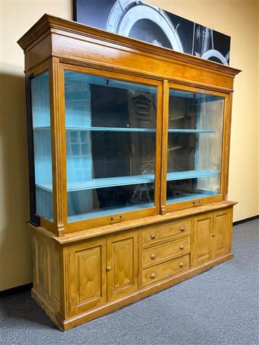 Home & Living > Furniture > Office Furniture - 8' Retail Store Display Cabinet, Vintage Apothecary, Backbar, Display Case,...