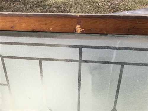 Home & Living > Home Improvement > Windows - Etched Frosted Clear Glass Vintage Church Window, Architectural Art Glass, J...
