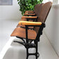 Home & Living > Furniture - 4 Vintage Wood Folding Theater Seats, Auditorium Seats, Entryway Bench, E11 by The Old Grainery