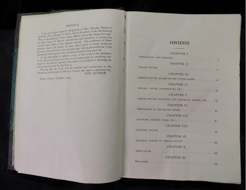 1914 Mercer County Illinois History, Bassett, Indian Affairs, Historical Record