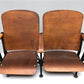 Home & Living > Furniture - 4 Vintage Wood Folding Theater Seats, Auditorium Seats, Entryway Bench, E8 by The Old Grainery