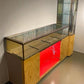 Home & Living > Storage & Organization - 2 Pc. Parker Glass Display Case, Vintage Floor Showcase, Lighted Store Counter by...