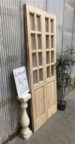 French Double Door (32.25x80.5) 8 Pane Glass Door European Styled, EM36-A