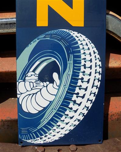 Art & Collectibles > Collectibles > Advertisements - Michelin Sign, Metal Porcelain Sign, Tire Advertising, Michelin Man B...