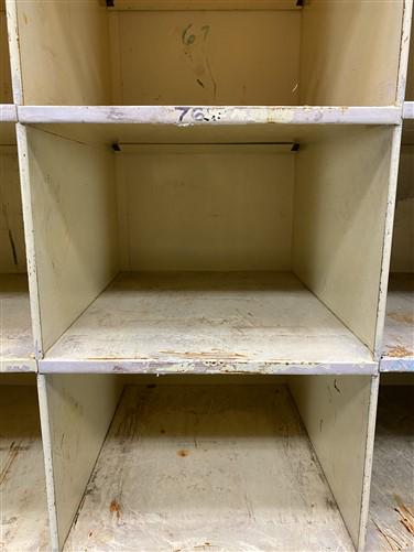 Hardware Store Cabinet, Railroad Post Office Mail Sorter, Bolt Bin, Cubbyhole, C