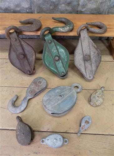 Lot Pulleys Industrial Age Metal Steampunk Factory Flywheel Machine Decor u