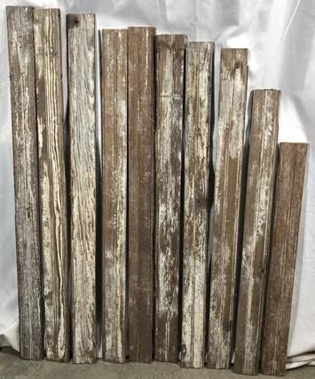 Craft Supplies & Tools > Raw Materials > Wood > Boards & Planks - Reclaimed Wainscoting Bead Board Pieces, Architectural S...