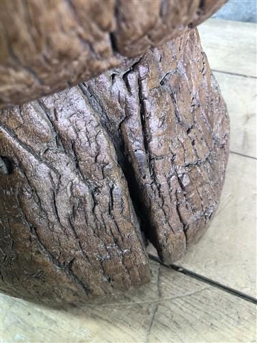 Rustic Wood Planter, Wood Stump, Round Wooden Flower Pot, Natural Wood Decor, J