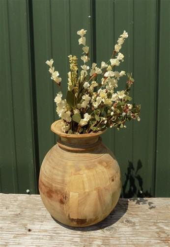 Home & Living > Home Decor > Home Accents > Vases - Water Jug, Wood Pot, Wood Vase, Rustic Planter, Modern Farmhouse, Euro...